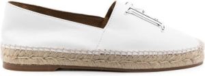 Dsquared2 logo-plaque leather espadrilles White