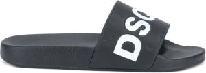 Dsquared2 logo pool slides Black