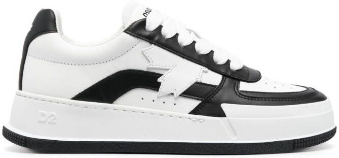 Dsquared2 maple leaf leather sneakers White