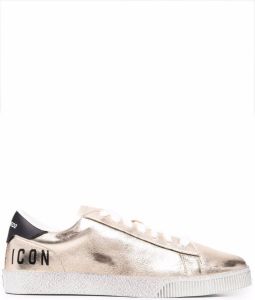 Dsquared2 metallic-effect low-top sneakers Gold