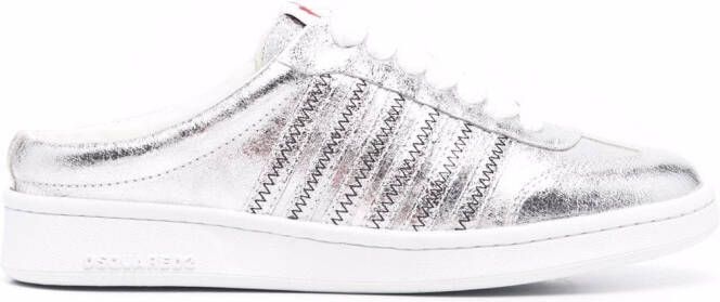 Dsquared2 metallic-effect slip-on sneakers Grey