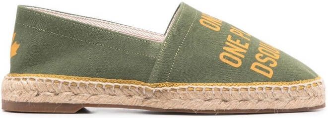 Dsquared2 One Life One Planet espadrilles Green