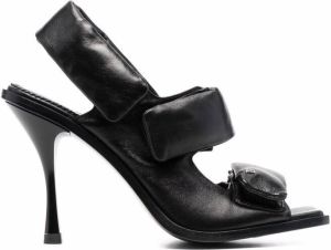 Dsquared2 Padded 105mm heeled sandals Black