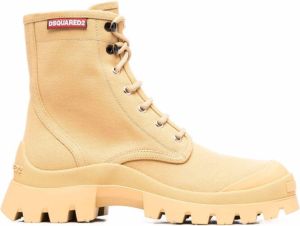 Dsquared2 side logo-patch boots Yellow