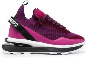 Dsquared2 suede-neoprene low-top sneakers Pink