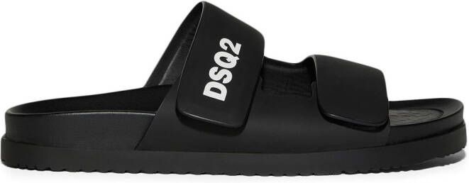 Dsquared2 touch-strap calf-leather sandals Black