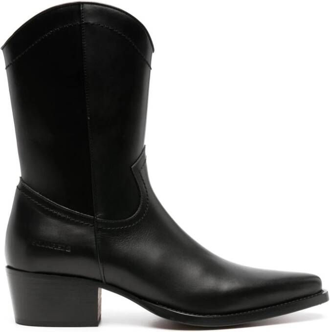Dsquared2 Western leather ankle boots Black