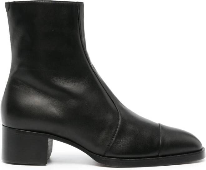 DSQUARED2 zip-up leather ankle boots Black