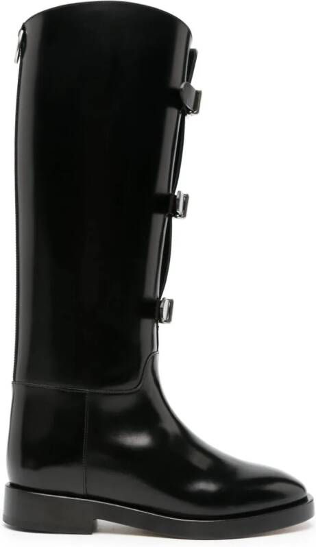 Durazzi Milano buckled leather boots Black