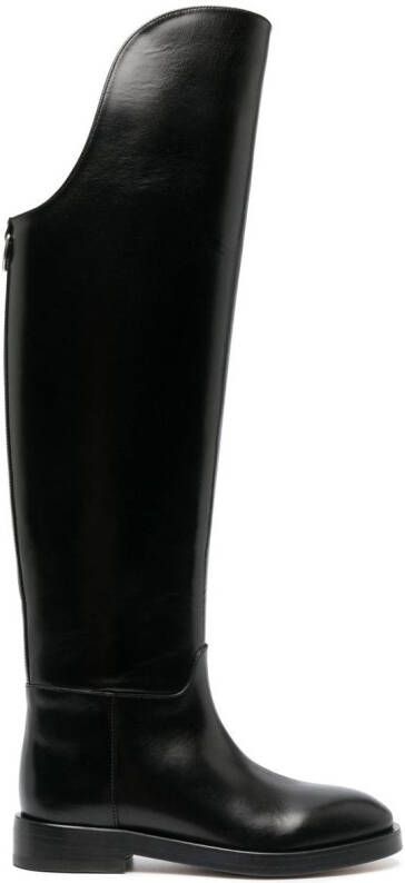 Durazzi Milano polished-leather riding boots Black