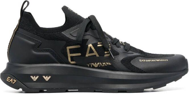 Ea7 Emporio Armani Alture logo-print low-top sneakers Black