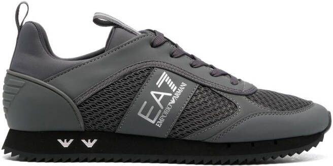 Ea7 Emporio Armani Cordura logo-print panelled sneakers Grey