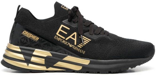 Ea7 Emporio Armani Crusher Distance running sneakers Black