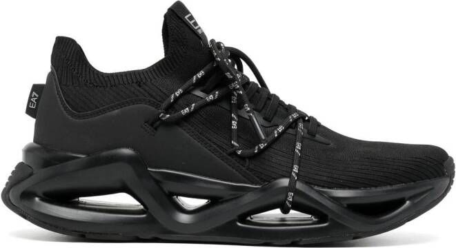 Ea7 Emporio Armani cut-out chunky sneakers Black