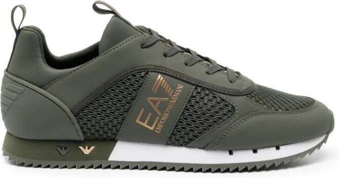 Ea7 Emporio Armani EA7 lace-up mesh sneakers Green
