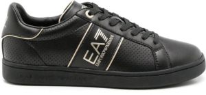 Ea7 Emporio Ar i leather low-top sneakers Black