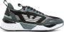 Ea7 Emporio Armani logo-patch panelled sneakers Black - Thumbnail 1