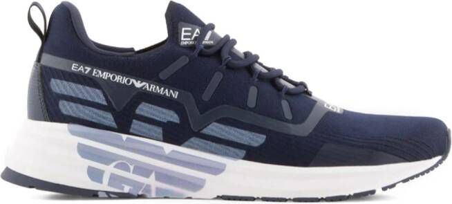 Ea7 Emporio Ar i logo-print lace-up sneakers Blue