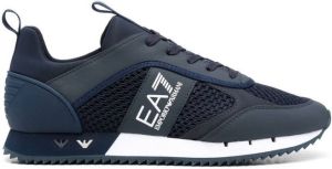 Ea7 Emporio Armani logo-print low-top sneakers Blue