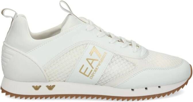 Ea7 Emporio Armani logo-print mesh sneakers White