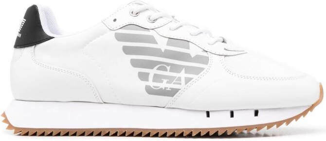Ea7 Emporio Armani logo-print multi-panel sneakers White