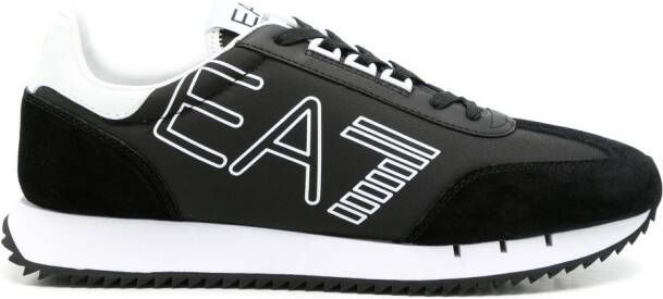 Ea7 Emporio Ar i logo-print panelled sneakers Black