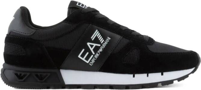 Ea7 Emporio Ar i logo-print panelled sneakers Black