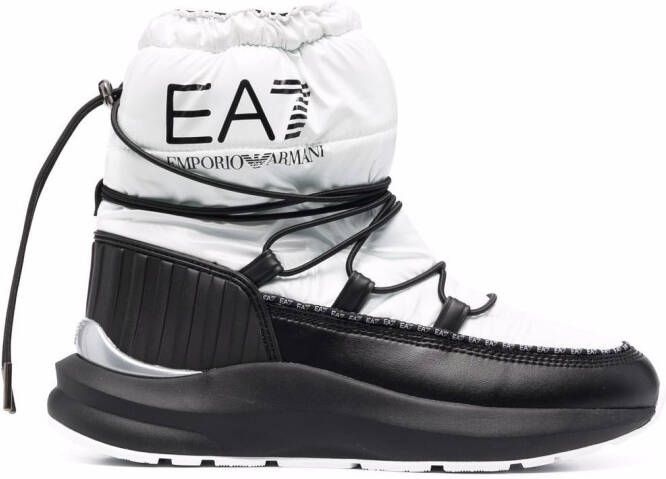 Ea7 Emporio Armani logo-print snow boots White