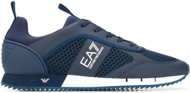 Ea7 Emporio Armani side logo sneakers Blue