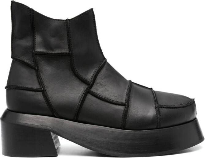 Eckhaus Latta 60mm patchwork ankle boots Black