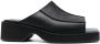Eckhaus Latta block heel leather sandals Black - Thumbnail 1