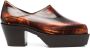 Eckhaus Latta 65mm Cowboy leather clogs Brown - Thumbnail 1