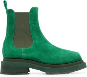 Eckhaus Latta Mike contrasting panel-detail boots Green