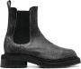 Eckhaus Latta Mike cracked-effect leather boots Black - Thumbnail 1
