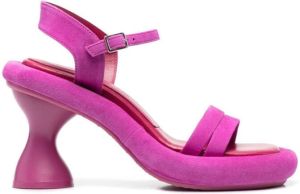 Eckhaus Latta Raft square-toe 115mm sandals Pink