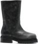 Eckhaus Latta square-toe 70mm leather boots Black - Thumbnail 1