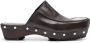 Eckhaus Latta stud-embellished leather clogs Grey - Thumbnail 1