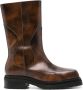 Eckhaus Latta tortoiseshell-pattern leather boots Brown - Thumbnail 1