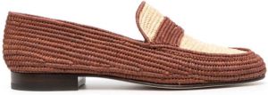 Edhen Milano Fez raffia loafers Neutrals