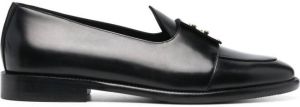 Edhen Milano four-stud leather moccasin loafers Black