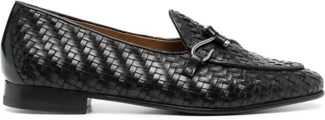 Edhen Milano interwoven-design leather loafers Black