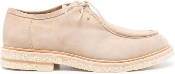 Eleventy lace-up suede Derby shoes Neutrals