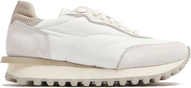 Eleventy logo-patch panelled sneakers White