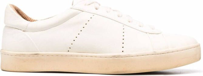 Eleventy low-top leather sneakers Neutrals