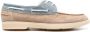 Eleventy panelled suede boat loafers Blue - Thumbnail 1