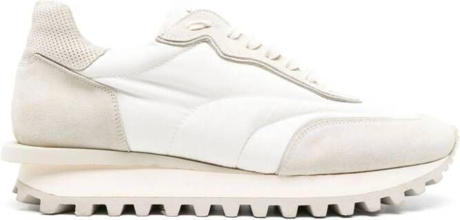 Eleventy quilted panelled sneakers White