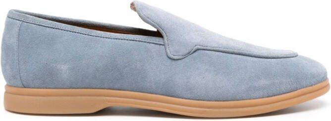 Eleventy slip-on suede slippers Blue