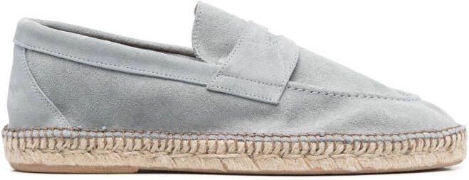 Eleventy suede penny espadrilles Blue