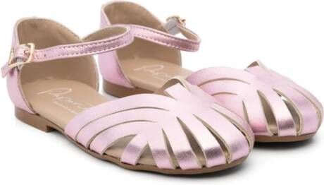 Eli1957 caged leather sandals Pink
