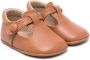 Eli1957 Classic T-Strap Cucada leather sandals Brown - Thumbnail 1